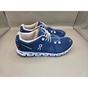 On Cloud 5 Shoes Women's 5.5 Denim White Road Running Athletic Workout Sneakers